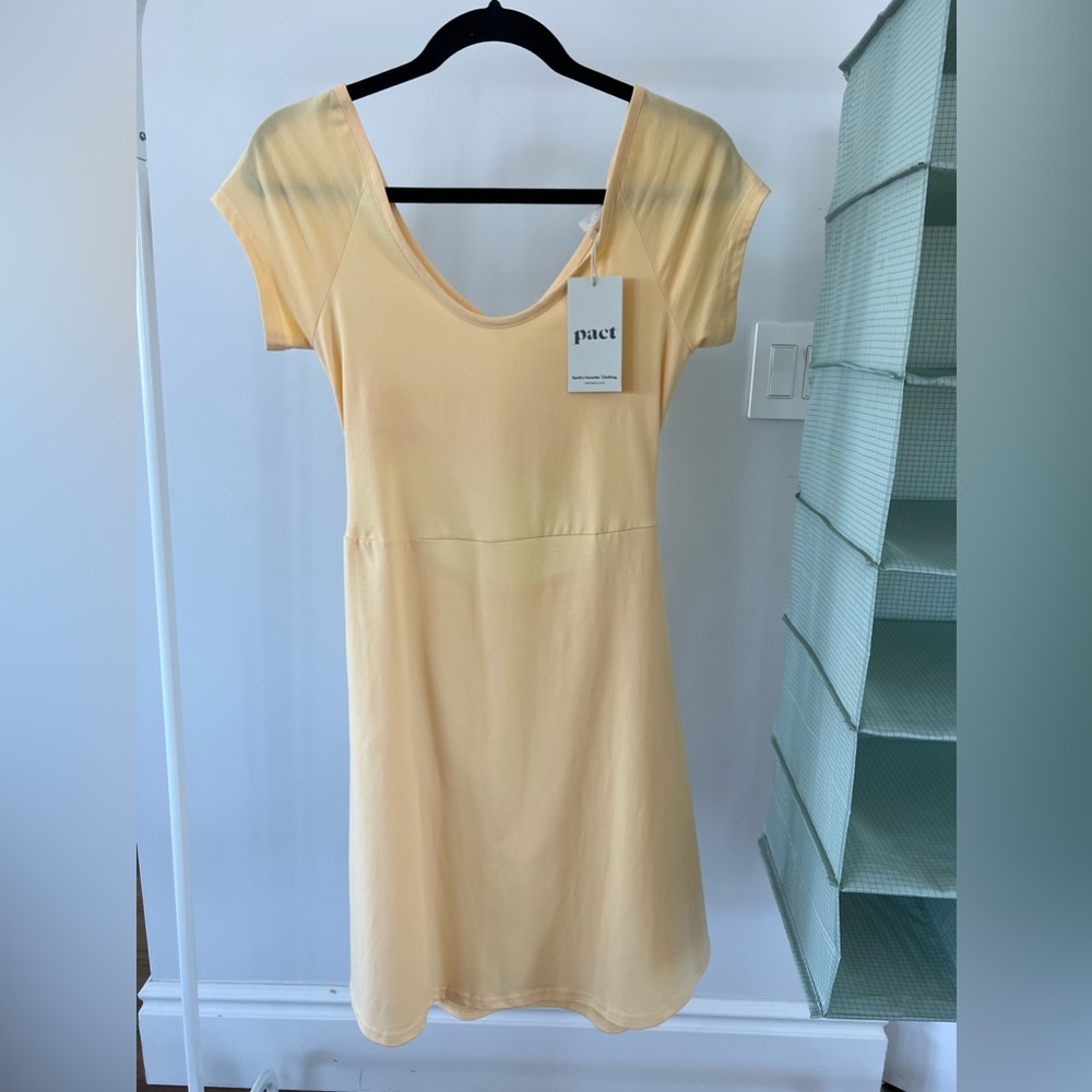 BRAND NEW PACT FIT & FLARE CROSSBODY MINI DRESS